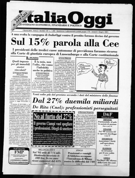 Italia oggi : quotidiano di economia finanza e politica